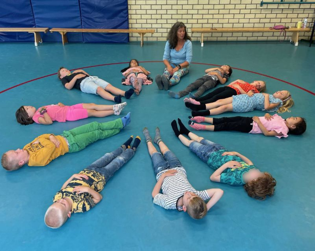 Sandra met kids